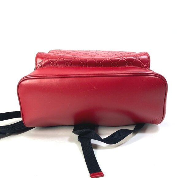 GUCCI Red Leather Backpack main image 12